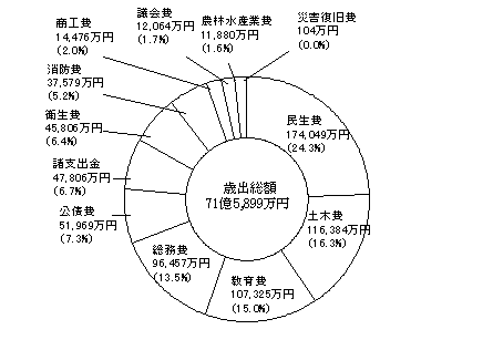 歳出の円グラフ