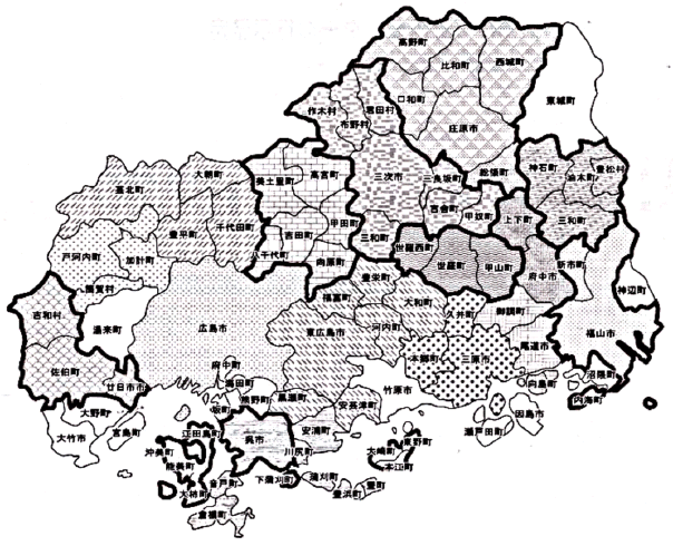 県内市町村の合併に向けての動きの図