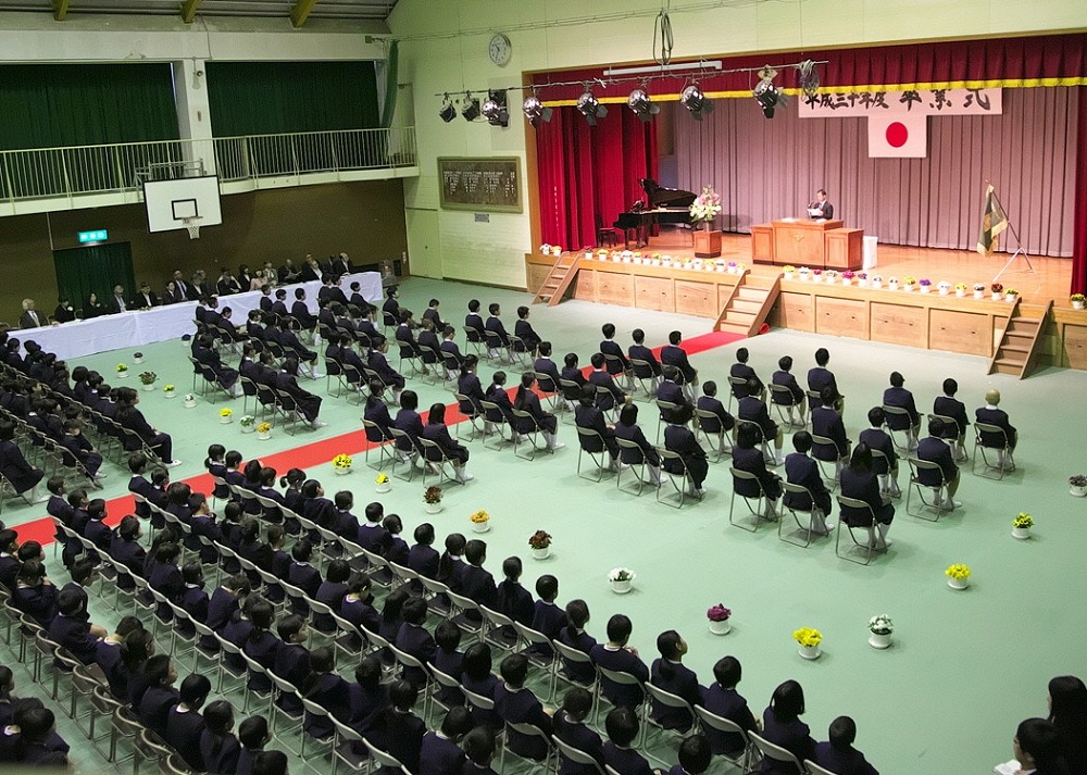 熊野第四小学校の卒業式の様子