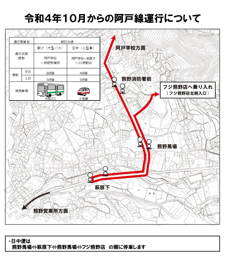 令和4年10月からの阿戸線運行について