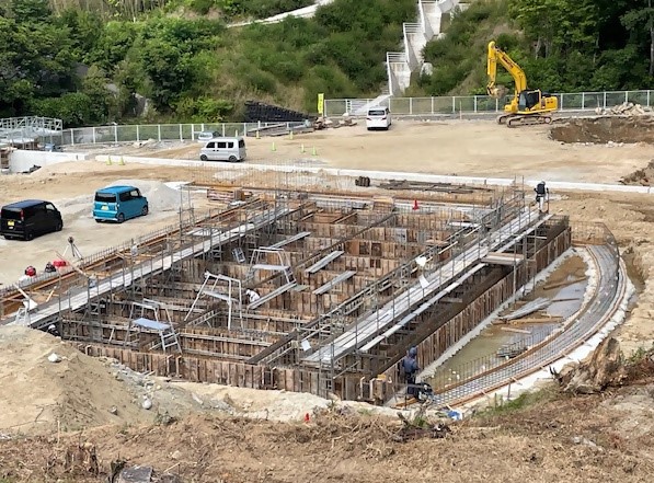 体験ホールの基礎工事画像
