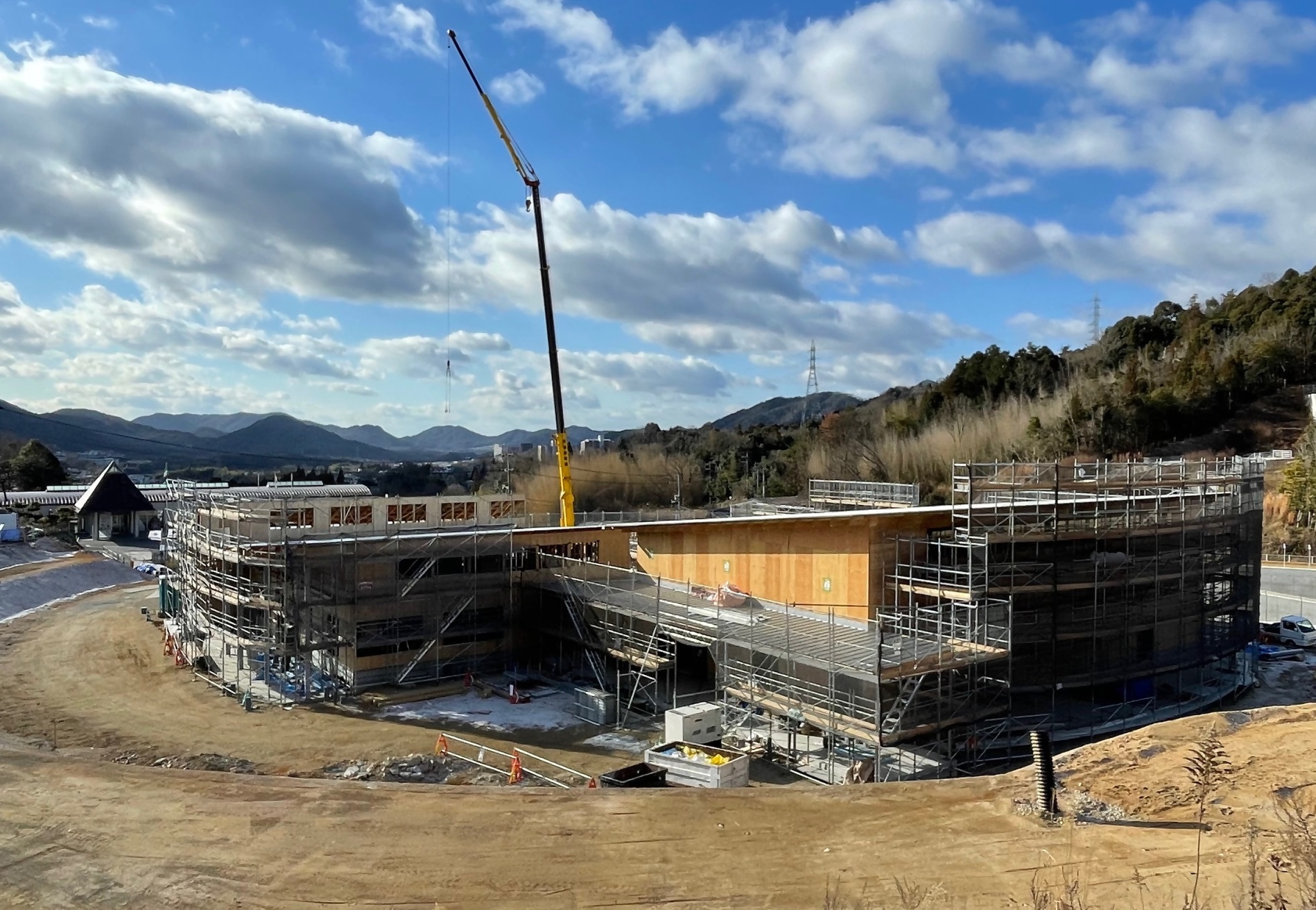 建築現場の全景